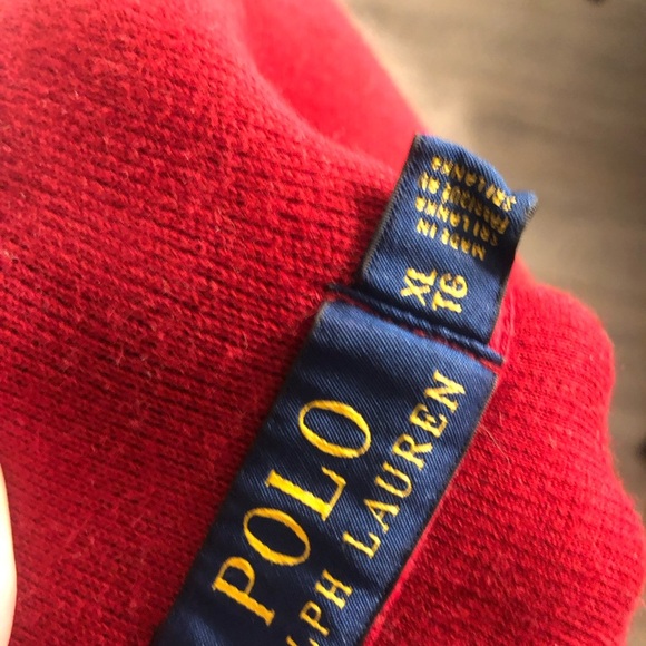 Polo Ralph Lauren Zip-Up Red Sweater - Picture 3 of 3